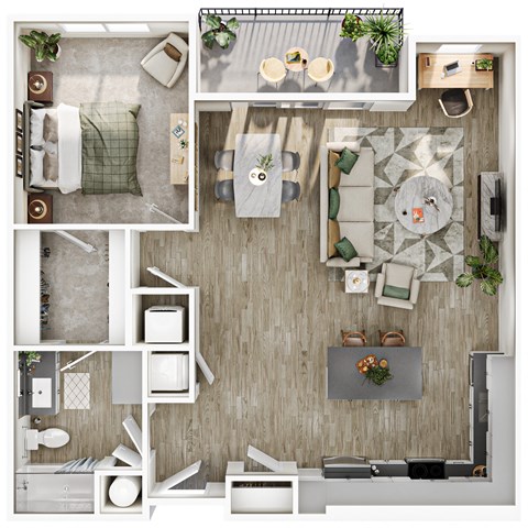 a1 floor plan  1 bedroom with 1 bath  129